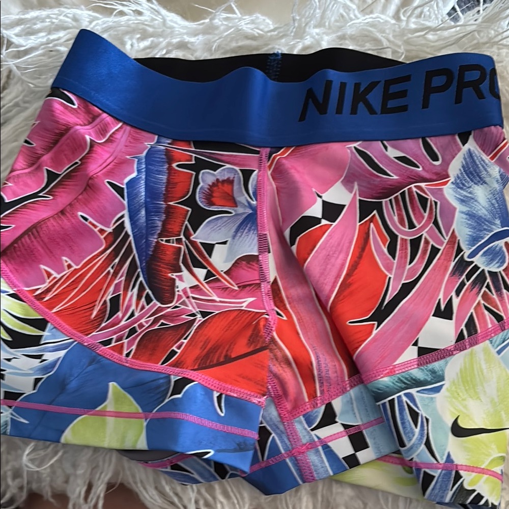 Nike Pink and Red Athletic Shorts